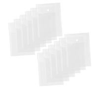 Mikikit 12pcs Transparent Document File Bags with Button Design Thick File Pockets for Office and Home Portable Document Organiser for Tax Papers Contracts Bills and Receipts