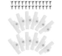 Mikikit 12pcs White Glass Door Refrigerator Rollers Heavy Duty Appliance Casters Bottom Sliding Wheels for Upright Freezer Cabinet Fridge Mobility and Adjustable Storage