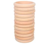 Mikikit 12pcs Wood Bangle Blanks Unpainted Wooden Pendant Circles Natural Wood Smooth Surface Creative DIY Design Bulk Craft Supply for Coloring and Creating Unique Jewelry Pieces