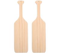 Mikikit 15-inch Wooden Oar Shape Unfinished Paddle 2pcs Set for DIY Painting and Home Decor, Convenient Crafting Paddle Ornament for Wall Hanging and Woodcraft Projects