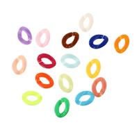 Mikikit 150pcs Acrylic Linking Rings DIY Connection Buckles Mixed Colors Jewelry Making Accessories for Earrings Hair Clips Craft Supplies Random Color