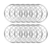 Mikikit 15pcs Mason Jar Flower Frog Lids Insert for 86mm Wide Mouth Canning Jars, Multi-functional Tinplate Mesh Organiser and Square Grids for Flower Arrangements in Living