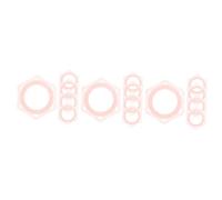 Mikikit 15pcs Microphone Rolling Protection Ring Shockproof Mic Holder for Gaming Karaoke Six-corner Design