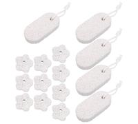 Mikikit 15pcs Small Pet Molar Stones Chew for Hamster Bunny Rabbit Volcanic Mineral Calcium - 5 Long Shape 10 Clover Shape Teeth Grinding Treats for Small Animals
