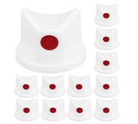 Mikikit 15pcs White Spray Paint Nozzle Replacements with Trigger Aerosol Spray Can Caps for Waterproof Touch-up and Graffiti Compatible Paint Storage Accessories for Automotive Body Repair