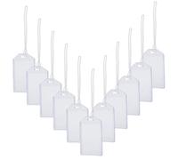 Mikikit 16Pcs Transparent Luggage Tag Holders with Lanyards PVC Id Card Sleeves for Bank Cards Name Tags Staff Badge Holders Vertical Label Protectors for Travel and Work