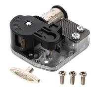 Mikikit 18-Note Wind-Up Music Box Movement Replacement - Clear Castle in the Sky Tune, Alloy Mechanism with Screws & Key, DIY Kit for Crafting Present, Fits Wooden Boxes & Jewellery Cases