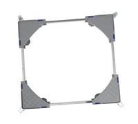 Mikikit 1pc Adjustable Washer Stand Heavy Duty Feet and Locking Wheels Appliance Base for Washing Machines and Refrigerators Easy to Install and Move Lifting Legs for Stability