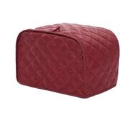 Mikikit 1pc Dustproof Toaster Cover for Standard Two Slice Appliance Red Polyester Cotton Blend for Kitchen Home Restaurant Machine Washable Fingerprint Resistant