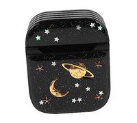 Mikikit 1pc Metal Moon Star Earphone Storage Case Cover for Protective Skin Stylish Design and Portable for Bumps and Falls Random Style