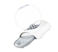 Mikikit 1pc Pet Automatic Water Dispenser Bubble Design Large Capacity Grey for Dogs Cats with Siphon Function and Easy Clean Abs Acrylic Material