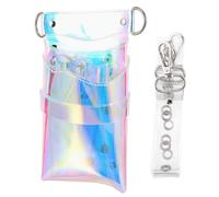 Mikikit 1pc Transparent Barber Scissors Pouch with Shoulder Strap Hairdressing Waist Bag Portable Tool Storage for Hair Stylists Professional Scissors Case for Salon Use