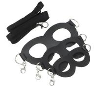 Mikikit 1set Adjustable Bearded Dragon Leash and Lizard Harness Lightweight Reptile Traction Rope for Small Pets Turtle and Reptiles Comfortable Fit Black