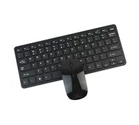 Mikikit 2.4g Ultra-thin Wireless Keyboard and Mouse Set Portable Black Design for Home Office Use Lightweight and Comfortable Touch for Travel and Outdoor Activities