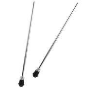 Mikikit 2 Pcs Heavy Duty Bass Drum Legs with Non-slip Rubber Feet Aluminium Alloy Construction Compact and Lightweight Design for Floor Drum during Performances and Tours
