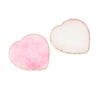 Mikikit 2 Pcs Nail Art Mixing Tray Set Resin and Agate Manicure Pallet for Displaying Nail Pieces and Mixing Color, for Home and Holiday Events
