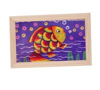 Mikikit 2 Pieces Medium Blank Wooden Picture Frames 23x19cm DIY Wall Painting Display Stands ’s Art Display for Boys and Craft Decoration