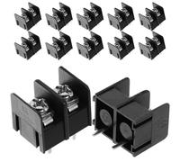 Mikikit 2 Pin Terminal Block Connector 50Pcs 7.62Mm Pitch Pcb Mount Insulating Wire Terminals for Electrical Wiring and Industrial Applications