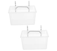Mikikit 2 Sets of Heavy Duty Pegboard Bins with Hooks for Home and Garage, Sturdy Structure and Easy to Install Pp and Iron Tool Wall Storage Organizers
