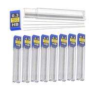 Mikikit 20 Boxes Hb Mechanical Pencil Refills for Artists and Engineers Black Resin Lead Automatic Lead Replacement Smooth Writing with Resin Core Compact Storage Case for School and