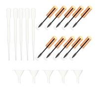 Mikikit 20 Pieces Plastic Eyelash Cream Container Set with Empty Mascara Tubes and Accessories for Beginners Travel Use