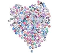 Mikikit 200pcs 8mm Gradient Resin Round Beads Bulk for Jewelry Making DIY Craft Bracelet Beads Supplies Small Loose Acrylic for Adult Bracelet Design