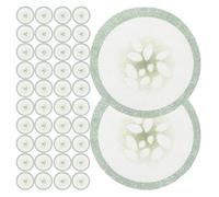 Mikikit 200pcs Fabric Eye Pads with Cucumber Print, Gentle the Skin and Accelerates Absorption, Non-woven Women Eye Masks for Home Skincare Use