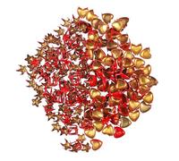 Mikikit 200pcs Mini Crimson Star Heart Claw Nail Rivets for Doll Clothing DIY Decorative Studs Handmade Doll Garment Accessories