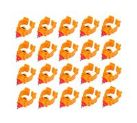 Mikikit 20pcs Chicken Water Feeder Automatic Poultry Drinker Spring Style Chicken Waterer for Poultry Farming Use