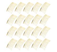 Mikikit 20pcs Hair Styling Combs for Women with 20 Teeth Metal Iron Material Precision Design Does Not Damage Hair Stylish Gold Finish and Wedding Veil Combs