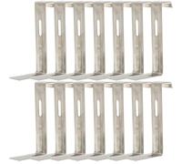 Mikikit 20pcs Iron Fixed Clips Non-Skid Roof Tile Clamps Silver Practical and Easy to Use Roof Tile Retaining Clips for Home and Industry