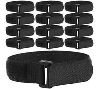 Mikikit 20pcs Mount Straps with 2x30cm Hook and Loop Fasteners, Heavy Duty Firefighter Equipment Accessories for Home, Vehicle, and Boat Safety