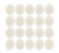 Mikikit 20pcs Oval White Plastic False Nail Sample Wheel for Manicure 20 Tips Each Nail Polish Display Board Manicure Practice Art Tool for Salon Use