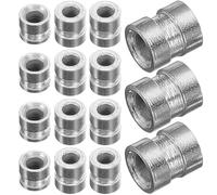 Mikikit 20pcs Silver Folk Guitar Bridge Pins Beads Pure Metal Guitar String Accessories Tail Beads for Acoustic Bridge Replacement