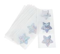 Mikikit 20pcs Star-Shaped Glitter Bandages 46x46mm Bulk Fun Wound Protectors and Teens, Luminous Cartoon Wraps for Playtime and Everyday First Aid Random Color