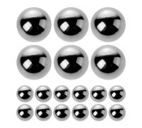 Mikikit 20pcs Steel Mixing Agitator Balls for Nail Care and Painting, Stable Working Performance, Silver Colour, for DIY Oil Painting and Pigment Mixing at Home