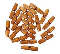 Mikikit 20Pcs Vintage Horn Sewing Buttons for Coats Sweaters Overcoats Decorative DIY Clothes Fasteners Replacement for Knitted Garments and Jackets Easy to Sew Beige