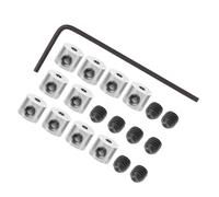 Mikikit 21pcs Copper Brooch Locking Pin Back Set with Wrench, Flat Round Lock Clamp for Sewing Accessories and Jewelry Making, Compact Pin Keepers for Crafting and Badge Fastening