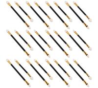 Mikikit 24pcs Double-ended Eyeshadow Sponge Applicators with Medium and Large Gold Handles, Soft Eye Makeup Sponge Tip Brushes for Detailed Blending and Professional Or Beginner Use