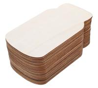 Mikikit 24pcs Mason Jar Shape Wooden Plaques Unfinished Wood Pieces with Smooth Surface and Blank Sides for Writing Or Drawing Natural Beige Wood Can Be Hung on Stairs Or Office