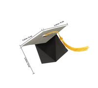 Mikikit 25pcs Graduation Cap Candy Boxes Paper Material Suitable Size with Tassel Party Favour Boxes for Anniversary Ceremonies and Birthday Parties