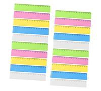 Mikikit 25Pcs Multi Color Plastic Rulers Straight Measuring Tools for Students Reusable Portable Rulers for School Office Supplies