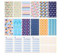 Mikikit 26pcs Budget Cash Envelope Set with 12 Creative Cash Envelopes, 12 Six-Hole Budget Sheets, and 24 Label Stickers for Personal Finance, Coupon Organizer, and Expense Tracking