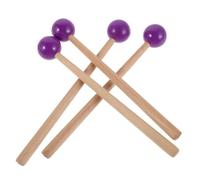 Mikikit 2pairs Sound Hammer Glockenspiel Mallets Percussion Xylophone Mallets Wood Handle Rubber Striker for Classroom Student Learning Musical Instrument Beater