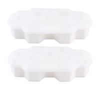 Mikikit 2pcs 12-Grid Honeycomb Shape Ice Making Mould with Silicone Lid, Portable Refrigerator Ice Tray Mold for Kitchen and Beverage Cooling