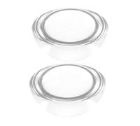 Mikikit 2pcs 40mm Crystal Hemisphere Paperweights Heavy Glass Calligraphy Paper Weight for Sewing Quilting Stencils, Tailor Dome Pressed Flower Paperweights for Office and Home Decor