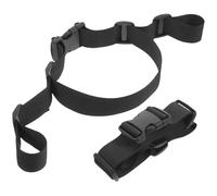 Mikikit 2pcs Adjustable High Chair Straps for Stroller, 38mm Wide Replacement Safety Belt Harness for Seat, Black Restraining Straps for Travel Gear