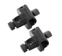 Mikikit 2pcs Adjustable Microphone Arm Clamps with Abs and Iron Material, Easy to Install and Maintain, Suitable for Stage Performance, Black Microphone Clip Bracket for Live Sound