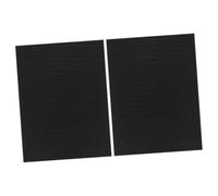 Mikikit 2pcs Aquarium Mat under Tank 6mm Thick Black Non-slip Shock Absorption Pad Grid Pattern, Foam Sponge Cushion for Fish Tank Bottom Protection and Stability