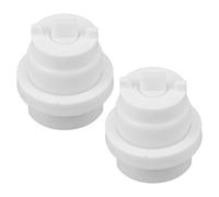 Mikikit 2pcs Automatic Toothpaste Dispenser Pump Wall-Mounted Tube Squeezer Replacement Parts for Bathroom Use Compatible with Standard Tubes White Plastic
